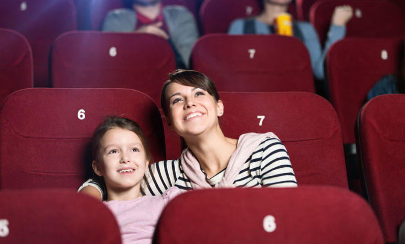 A girl with mother spending time together