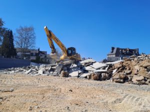 Le chantier du futur cinéma de Flers.