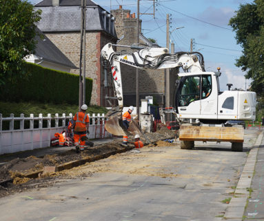 Réfection de la rue des Rosiers à Flers