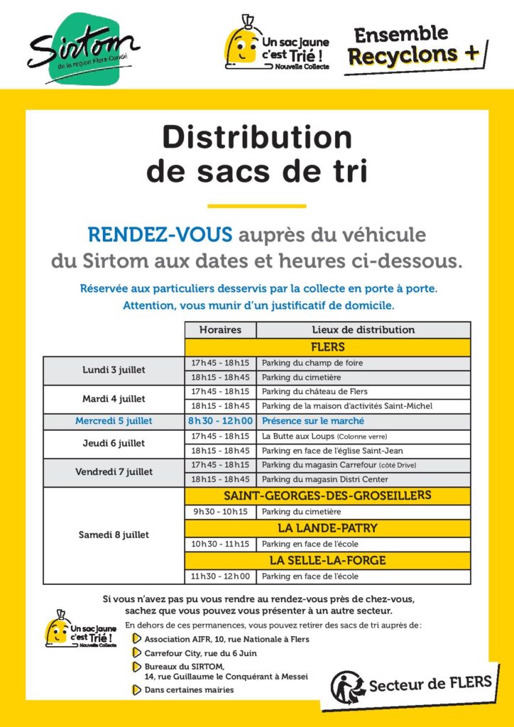 Distribution sacs de tri en camion - porte à porte - Flers 2023-page-001