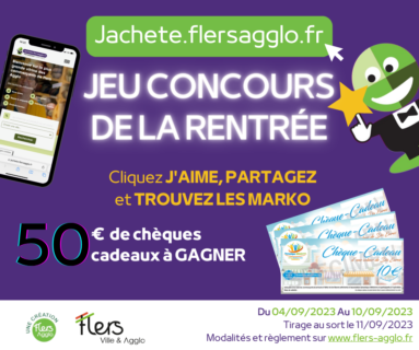 Gagnez des chèques cadeaux grâce à la marketplace jachete.flersagglo.fr