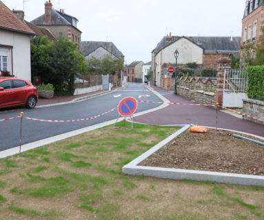 Un nouvel aménagement, rue de la Gare, à Briouze