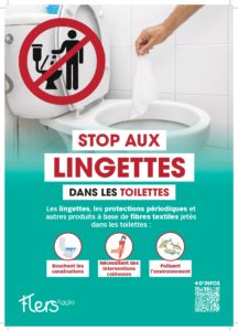 Stop aux lingettes dans les toilettes!