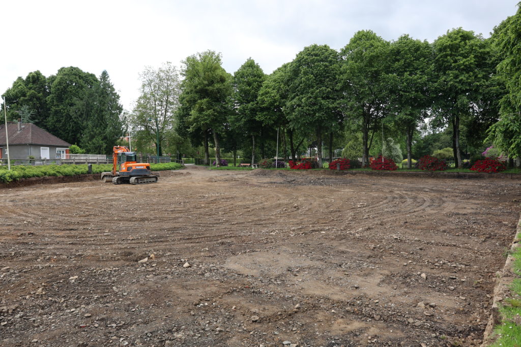 Le boulodrome de Flers en travaux le 24 mai 2024