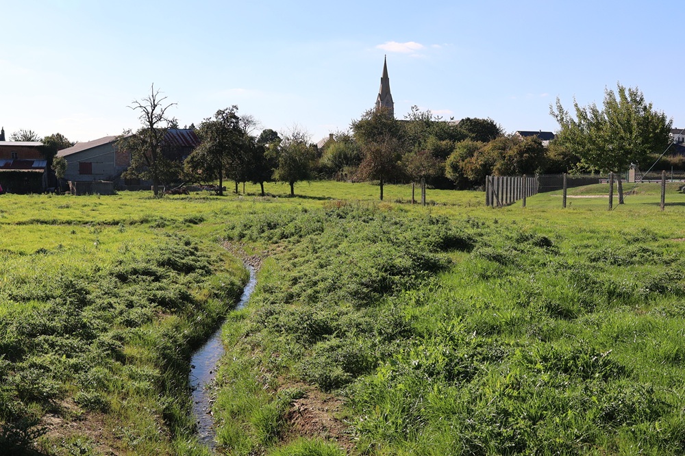 Le ruisseau des Nouettes à Saint-Georges-des-Groseillers vient d'être remis à ciel ouvert sur 210 mètres.