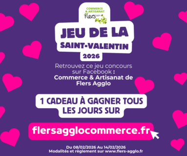 Saint-Valentin : Un cadeau à gagner tous les jours avec flersagglocommerce.fr