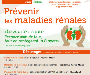 Semaine nationale du rein (21ème édition) : Dépistage à la Ferté-Macé