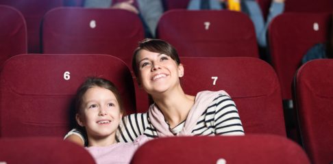 A girl with mother spending time together